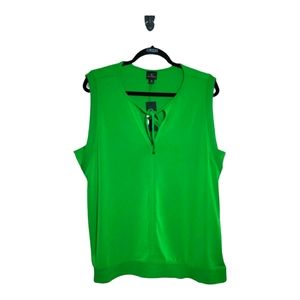 NWT Worthington Top XL Green Sleeveless Shirt